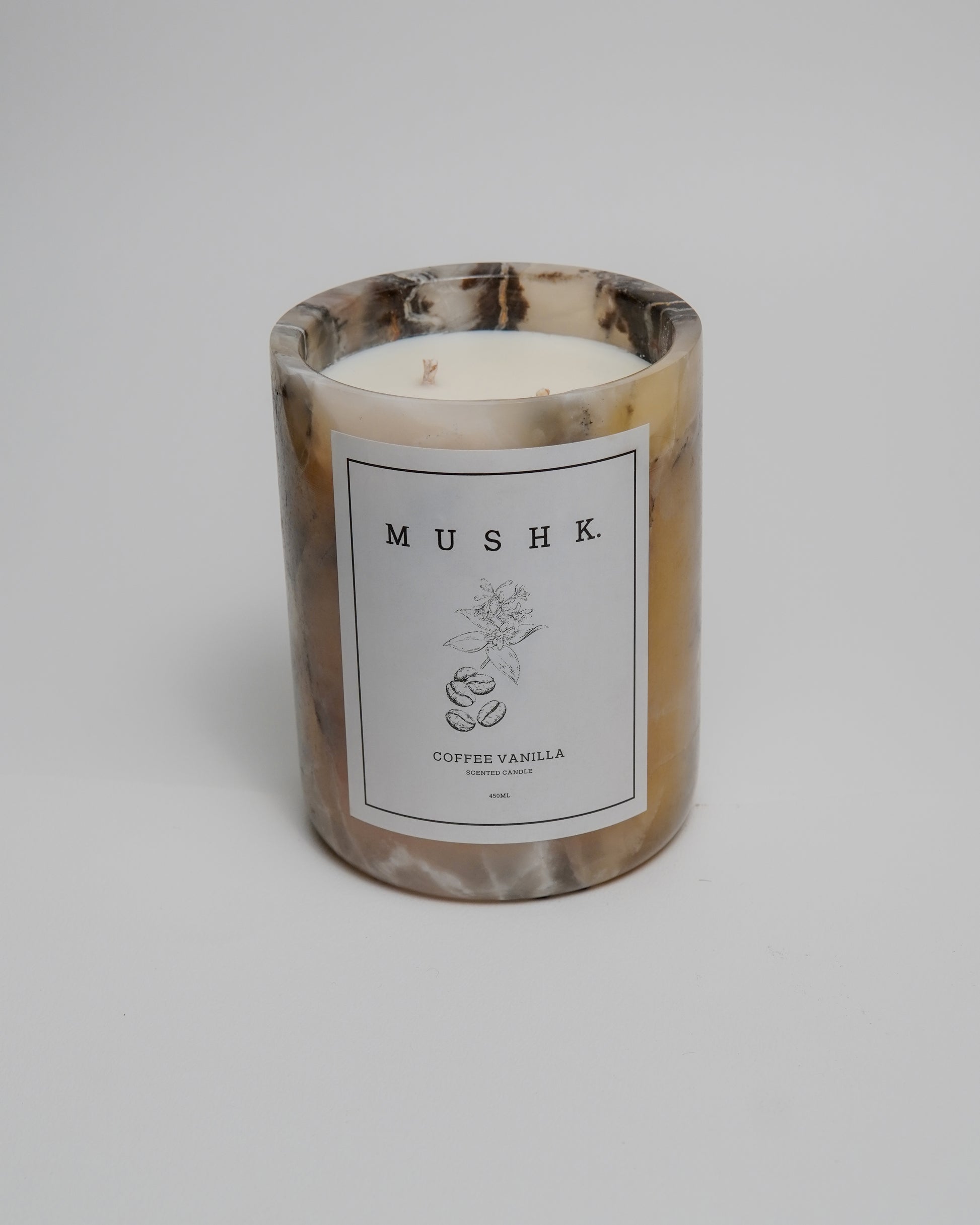 hand made scented soy wax double wick marble candle